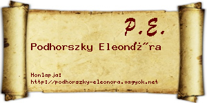 Podhorszky Eleonóra névjegykártya
